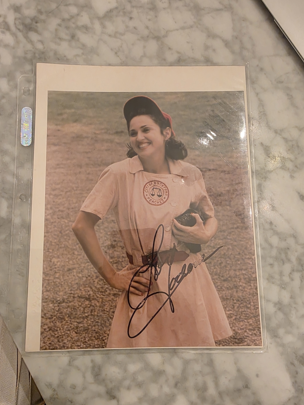Madonna Autographed Vintage Baseball Photo - A Leauge Of Their Own